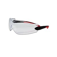 MAGID Y45 Gemstone Quartz Protective Spectacle with Black/Red Frame and Clear Lens (Case of 12)