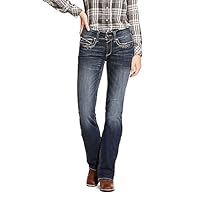 ARIAT Women's R.e.a.l. Mid Rise Stretch Entwined Festival Boot Cut Jean