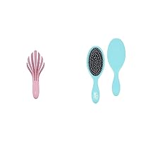 Wet Brush Pale Pink Detangler Brush - Ultra-Soft IntelliFlex Bristles Glide & Original Detangler Hair Brush, Amazon Exclusive Aqua- Ultra-Soft IntelliFlex Bristles-Detangling Hairbrush Glides