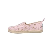 TOMS Girls Alpargata Sneaker, Barely Pink Bee Mine Foil Print, 4 Little Kid