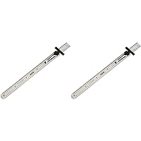 General Tools 300/1 6-Inch Flex Precision Stainless Steel Ruler, Chrome (Pack of 2)