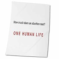 3dRose Mark Andrews ZeGear Spiritual - How Much Does Abortion Cost - Towels (twl-60812-2)