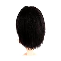 Full Lace Wigs human hair for black women Kinky Straight Indian Hair 100% Virgin Remy Human Hair Wig Jet Black 10 inches