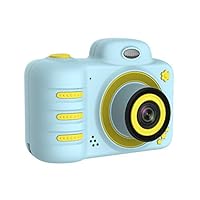 Dual Lens Cartoon Kids Camera for Children Gifts，8.0 MP FHD Digital Video Recorder Shockproof Action Cameras with 2.4 Inch Screen，1080P Digital Camera with 32GB TF Card (Blue)