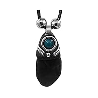 Tumbled Healing Gemstone Crystal Pendant Resin Blue Bead Adjustable Necklace - Womens Fashion Handmade Chakra Jewelry Boho Accessories