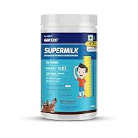 aelona SuperMilk Height+ (4-7y Kids),7g Protein with Zero Refined Sugar, Double Chocolate, 400g
