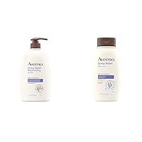 Aveeno Stress Relief Moisturizing Body Lotion with Lavender Scent, Natural Oatmeal to Calm & Relax & Stress Relief Body Wash Calms & Relaxes with Lavender, chamomile & ylang ylang Lavender Scent