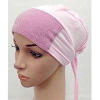 MSBRIC Muslim Women Inner Hijab Caps Soft Solid Color Islamic Wraps Turban Hats Stretch Drawstring Underscarf Caps - Color 1815