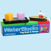 Just Think Toys Bathtime Consruction Building Toy - Tug Boat & Barge (22092)