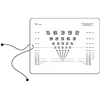 Sloan Letter Near Vision Eye Chart with 16 Inch Cord by KASHSURG