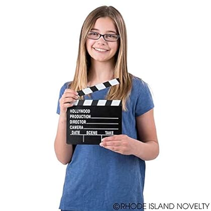 Rhode Island Novelty 7 Inch x 8 Inch Hollywood Movie Clapboard, One Dozen Per Order