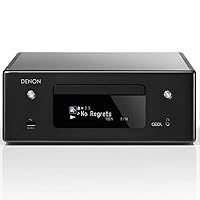 Denon Receiver RCD-N10, Bluetooth Receiver with Integrated CD Player, AM/FM Tuner, & Wi-Fi, for Smaller Rooms and Houses, Amazon Alexa Compatibility, Supports TV & More