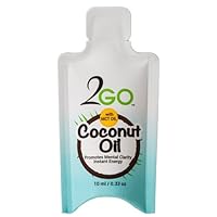 2Go Coconut MCT Oil Packets for Travel (15 Shots)