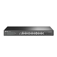 TP-Link TL-SG3428X | Jetstream 24 Port Gigabit Switch, 4 x 10GE SFP+ Slots | L2+ Smart Managed | Omada SDN Integrated | IPv6 | Static Routing | Support QoS, IGMP & LAG | 5 Year Manufacturer Warranty