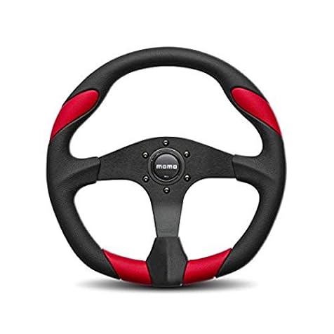 MOMO QRK35BK0R Quark Red 350 mm Urethane Steering Wheel