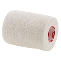 Eco-Flex Self-Stick Stretch Tape, Cohesive Tape, Flexible Elastic Sports Tape, Athletic Training Room Supplies, Easy Tear & Self-Adherent Bandage Wrap, Single 5 Yard Roll, Compression Tape