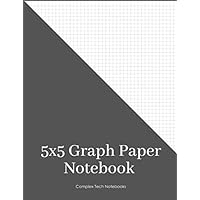 5x5 Graph Paper Notebook: Engineering Graph Paper, grid paper 5x5, each square measures .20” x .20”, 5 squares per inch, 180 pages, 8.5