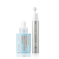 [SKIN&LAB] Brightening and Eye Wrinkle Care Skincare Set: Includes Vitamin C Serum and Bakuchiol Eye Serum