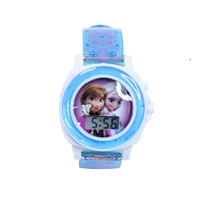 Disney Kids' FZN3588 Frozen Anna and Elsa Blue Watch