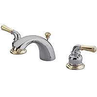 Kingston Brass Elements of Design Magellan EB954 Mini Widespread Lavatory Faucet with Retail Pop-Up, 4-Inch to 8-Inch, Polished Chrome/Brass