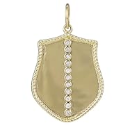 Beautiful Shield Diamond 925 Sterling Silver Charm pendant,Handmade Jewelry,Gift
