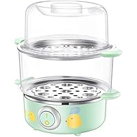 egg boiler Electric Food Steamer Double Layer Steam Egg Food Warmer Fast Heating Boiler Pan Kitchen Cooking Machine 16 Egg Capacity (Color : Parent)