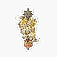 Cleric is How I Roll - Dungeons and Dragons Sticker - Sticker Graphic - Auto, Wall, Laptop, Cell, Truck Sticker for Windows, Cars, Trucks