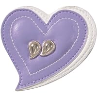Exclusively You Leather Heart Pin-Periwinkle & White