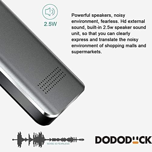 DoDoDuck 1 Language Translator Device, New 2023 Version. New Improved Faster 2 Way Offline Translation in 10 Languages, 109 Online, Works with No Connectivity, Watch Video from OS-Reviews