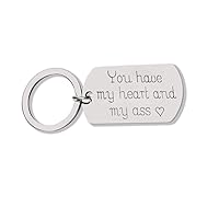 Premium Quality Personalized Love Letter Keychain You Have My Heart Key Accessory for Couple Men Women