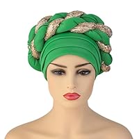 African Hair Tie Braids Headbands Elastic Hair Bands Ladies Turban Bandage Headwear Nigerian Gele Headtie 1Set by MSB Fabric co.1793