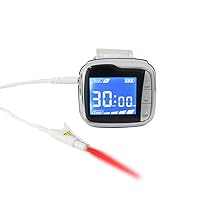 Multifunctional 650nm Red Light Therapy Watch with Nasal Probe, Home Care Therapy Wrist Watch with Bright LCD, Easy to Operate (10 x 650nm)