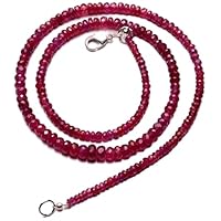 Super Rare Pink Sapphire 3 to 6MM Faceted Rondelle Beads 18 Inch Full Strand Pink Sapphire AAA Transparent Quality Beads Finished Necklace CHIK-NECK-66280