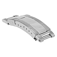 Ewatchparts FLIP LOCK CLASP DIVER EXTENSION BUCKLE COMPATIBLE WITH ROLEX GMT OYSTER WATCH BAND SHINY/CE