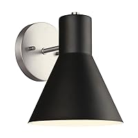 Sea Gull Lighting 4141301-962 Towner One Light Wall / Bath Sconce Vanity Style Lights, Brushed Nickel Finish