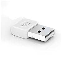 USB Bluetooth Adapter for PC, macOS, Linux, ChromeOS, Raspberry Pi – Low Energy, Long Range Bluetooth Adapter for Mouse, Keyboard, Headphones, Speakers, Printers, White