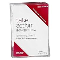 Take Action Emergency Contraceptive *Compare to Plan B* Levonorgestrel 1.5 mg 2 Pack = 2 Tablets