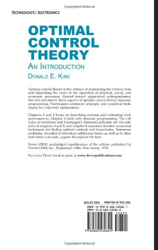 Optimal Control Theory: An Introduction (Dover Books on Electrical Engineering)