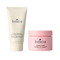 BOSCIA Cryosea Mermaid Fire & Ice Peel-off Mask Tsubaki Swirl - Natural Camellia Oil Cream & Gel Face Moisturizer - Vegan, Cruelty-Free, Natural Skin Care - Bundle