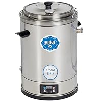 Milk Pasteurizer Milky FJ 15 (115V) | For Milk, Cheese, Yogurt and Juice | 3.7 Gal | Made of Stainless Steel | Removable Container | Time and Temperature Control | Made in the EU | 2-year Warranty