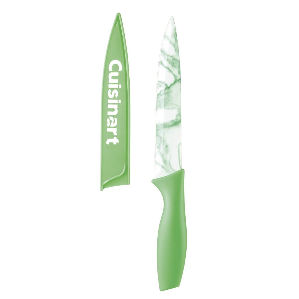 Cuisinart C55CB-11PM Advantage Cutlery 11-Piece Marble Knife Cutting Board and Knive Set, Multi-Color