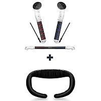 AMVR 3-in-1 Handle Attachment Compatible with Meta/Oculus Quest 3 Accessories&AMVR Breathable Ice Silk Cotton for AMVR Facial Interface