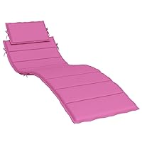 vidaXL Durable, Comfortable and Non-Slip Pink Sun Lounger Cushion - Oxford Fabric - Suitable for Indoor and Outdoor Use - Water-Repellent and Lightweight