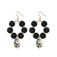 Indian Traditional with Bollywood Style Touch Stylish Designer Handmade painted fashion earrings for girls By Indian Collectible