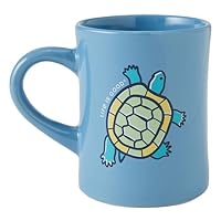 Peace Turtles Diner Mug, Cool Blue
