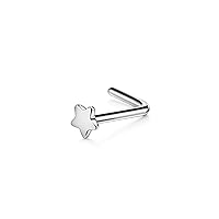 FANSING 316L Surgical Steel Star Nose Studs L Shaped