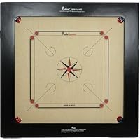Finest 24mm Carrom Board with Coins, Striker, and Powder by Precise