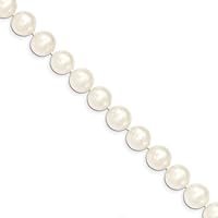 14k Yellow Gold Pearl clasp 9 10mm White Near Round Freshwater Cultured Pearl Necklace Jewelry Gifts for Women