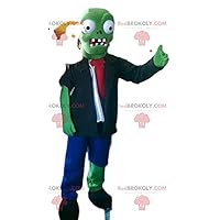 REDBROKOLY Mascot of the monstrous green Frankenstein and his brown blouse