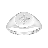 925 Sterling Silver Diamond Accent Star Ring In Size 7 Jewelry Gifts for Women